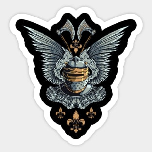 The golden knight Sticker